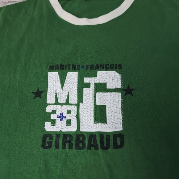 Marithé + François Girbaud graphic t-shirt Green and White Men Size XXL - Picture 2 of 9